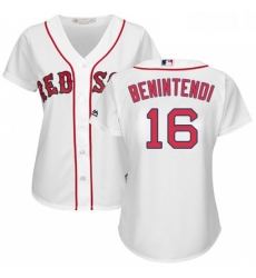 Womens Majestic Boston Red Sox 16 Andrew Benintendi Replica White Home MLB Jersey Womens Majestic Boston Red Sox 16 Andrew Benintendi Replica White Home MLB Jersey