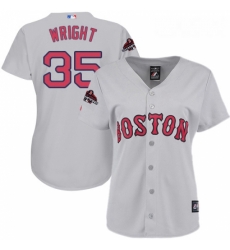 Womens Majestic Boston Red Sox 35 Steven Wright Authentic Grey Road 2018 World Series Champions MLB Jersey Womens Majestic Boston Red Sox 35 Steven Wright Authentic Grey Road 2018 World Series Champions MLB Jersey