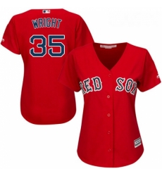 Womens Majestic Boston Red Sox 35 Steven Wright Authentic Red Alternate Home MLB Jersey Womens Majestic Boston Red Sox 35 Steven Wright Authentic Red Alternate Home MLB Jersey