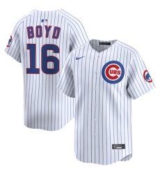 Men Chicago Cubs 16 Matthew Boyd White Home Limited Stitched Baseball Jersey Men Chicago Cubs 16 Matthew Boyd White Home Limited Stitched Baseball Jersey