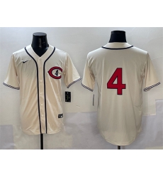 Men Chicago Cubs 4 Pete Crow Armstrong Cream Field Of Dreams Cool Base Stitched Baseball Jersey Men Chicago Cubs 4 Pete Crow Armstrong Cream Field Of Dreams Cool Base Stitched Baseball Jersey
