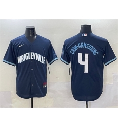 Men Chicago Cubs 4 Pete Crow Armstrong Navy City Connect Stitched Baseball Jersey Men Chicago Cubs 4 Pete Crow Armstrong Navy City Connect Stitched Baseball Jersey