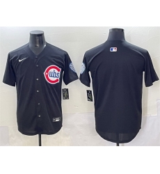 Men Chicago Cubs Blank Black Limited Stitched Baseball Jersey