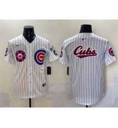 Men Chicago Cubs Team Big Logo White 2025 Tokyo Series Limited Stitched Baseball Jersey