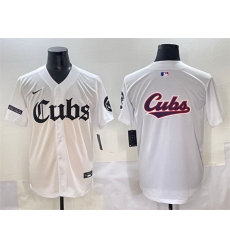 Men Chicago Cubs Team Big Logo White 27Gothic North Side Edition 27 Vapor Premier Limited Stitched Baseball Jersey Men Chicago Cubs Team Big Logo White 27Gothic North Side Edition 27 Vapor Premier Limited Stitched Baseball Jersey