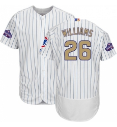 Mens Majestic Chicago Cubs 26 Billy Williams Authentic White 2017 Gold Program Flex Base MLB Jersey Mens Majestic Chicago Cubs 26 Billy Williams Authentic White 2017 Gold Program Flex Base MLB Jersey