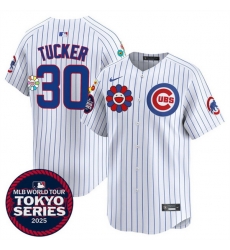 Youth Chicago Cubs 30 Kyle Tucker White 2025 Tokyo Series Limited Stitched Baseball Jersey Youth Chicago Cubs 30 Kyle Tucker White 2025 Tokyo Series Limited Stitched Baseball Jersey
