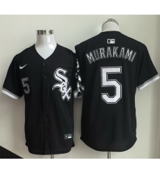 Men Chicago White Sox  5 Munetaka Murakami Black 2025 Limited Stitched Baseball Jersey