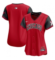 Women Chicago White Sox Blank Red Black 2025 City Connect Limited Stitched Baseball Jersey