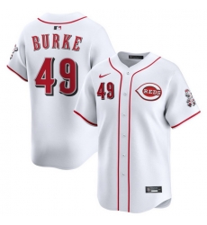Men Cincinnati Reds Nike White Home Limited Custom Jersey Burke Brock 49 Men Cincinnati Reds Nike White Home Limited Custom Jersey Burke Brock 49
