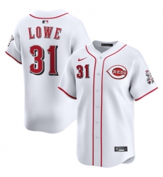 Men Cincinnati Reds Nike White Home Limited Custom Jersey Lowe Nathaniel 31 Men Cincinnati Reds Nike White Home Limited Custom Jersey Lowe Nathaniel 31