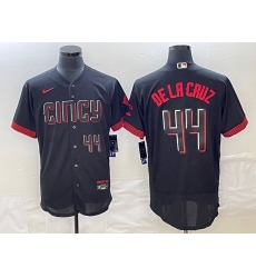 Men's Cincinnati Reds #44 Elly De La Cruz Number Black 2023 City Connect Cool Base Stitched Jersey II Men's Cincinnati Reds #44 Elly De La Cruz Number Black 2023 City Connect Cool Base Stitched Jersey II