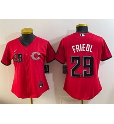 Women Cincinnati Reds 29 TJ Friedl Red 2026 City Connect Stadium Stitched Baseball Jersey Women Cincinnati Reds 29 TJ Friedl Red 2026 City Connect Stadium Stitched Baseball Jersey