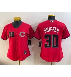Youth Cincinnati Reds  30 Ken Griffey Jr  Red 2026 City Connect Stadium Stitched Baseball Jersey