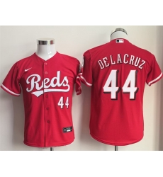Youth Cincinnati Reds  44 Elly De La Cruz Red Cool Base Stitched Baseball Jersey