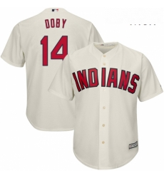Mens Majestic Cleveland Indians 14 Larry Doby Replica Cream Alternate 2 Cool Base MLB Jersey Mens Majestic Cleveland Indians 14 Larry Doby Replica Cream Alternate 2 Cool Base MLB Jersey