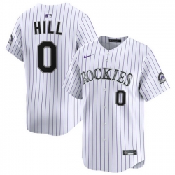 Men Colorado Rockies Nike White Alternate Limited Jersey Hill Jaden 0