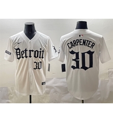 Men Detroit Tigers 30 Kerry Carpenter White 27Motor Gothic Edition 27 Vapor Premier Limited Stitched Baseball Jersey Men Detroit Tigers 30 Kerry Carpenter White 27Motor Gothic Edition 27 Vapor Premier Limited Stitched Baseball Jersey