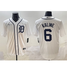 Men Detroit Tigers 6 Al Kaline White Cool Base Stitched Baseball Jersey Men Detroit Tigers 6 Al Kaline White Cool Base Stitched Baseball Jersey