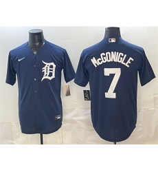 Men Detroit Tigers 7 Kevin McGonigle Navy Cool Base Stitched Baseball Jersey s Men Detroit Tigers 7 Kevin McGonigle Navy Cool Base Stitched Baseball Jersey s