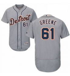 Mens Majestic Detroit Tigers 61 Shane Greene Grey Road Flex Base Authentic Collection MLB Jersey Mens Majestic Detroit Tigers 61 Shane Greene Grey Road Flex Base Authentic Collection MLB Jersey