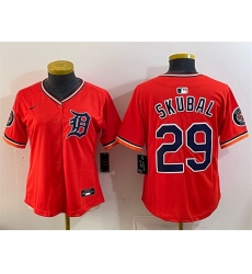 Youth Detroit Tigers 29 Tarik Skubal Orange 2026 Alternate Vapor Premier Limited Stitched Baseball Jersey Youth Detroit Tigers 29 Tarik Skubal Orange 2026 Alternate Vapor Premier Limited Stitched Baseball Jersey