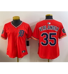Youth Detroit Tigers  35 Justin Verlander Orange 2026 Alternate Vapor Premier Limited Stitched Baseball Jersey