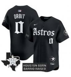 Men Houston Astros 0 Orbit Black Gothic 27Houston Born Barrio Raised 27 Limited Stitched Baseball Jersey Men Houston Astros 0 Orbit Black Gothic 27Houston Born Barrio Raised 27 Limited Stitched Baseball Jersey