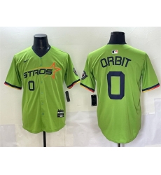Men Houston Astros 0 Orbit Green 2025 City Connect Limited Stitched Baseball Jersey Men Houston Astros 0 Orbit Green 2025 City Connect Limited Stitched Baseball Jersey