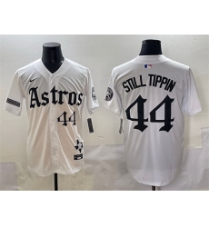Men Houston Astros 44 Still Tippin White Gothic 27Houston Born Barrio Raised 27 Limited Stitched Baseball Jersey Men Houston Astros 44 Still Tippin White Gothic 27Houston Born Barrio Raised 27 Limited Stitched Baseball Jersey