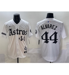 Men Houston Astros 44 Yordan Alvarez White Gothic 27Houston Born Barrio Raised 27 Limited Stitched Baseball Jersey Men Houston Astros 44 Yordan Alvarez White Gothic 27Houston Born Barrio Raised 27 Limited Stitched Baseball Jersey