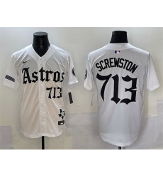 Men Houston Astros 713 Screwston White Gothic 27Houston Born Barrio Raised 27 Limited Stitched Baseball Jersey Men Houston Astros 713 Screwston White Gothic 27Houston Born Barrio Raised 27 Limited Stitched Baseball Jersey