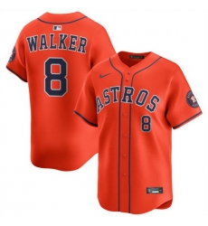 Men Houston Astros 8 Christian Walker Orange 2025 Alternate Limited Stitched Baseball Jersey Men Houston Astros 8 Christian Walker Orange 2025 Alternate Limited Stitched Baseball Jersey