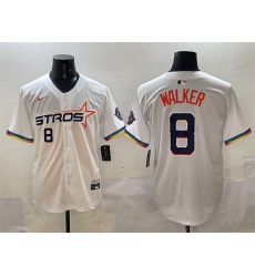 Men Houston Astros 8 Christian Walker White 2025 City Connect Limited Stitched Baseball Jersey