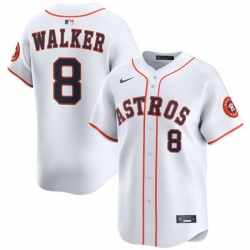 Men Houston Astros 8 Christian Walker White 2025 Home Limited Stitched Baseball Jersey