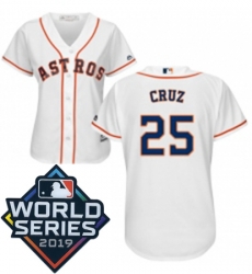 Womens Majestic Houston Astros 25 Jose Cruz White Home Cool Base Sitched 2019 World Series Patch Jersey Womens Majestic Houston Astros 25 Jose Cruz White Home Cool Base Sitched 2019 World Series Patch Jersey