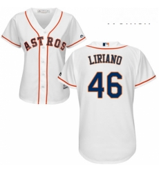 Womens Majestic Houston Astros 46 Francisco Liriano Replica White Home Cool Base MLB Jersey Womens Majestic Houston Astros 46 Francisco Liriano Replica White Home Cool Base MLB Jersey