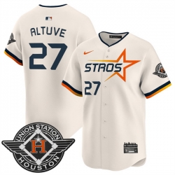 Youth Houston Astros 27 Jose Altuve Cream 2025 City Connect Limited Stitched Baseball Jersey