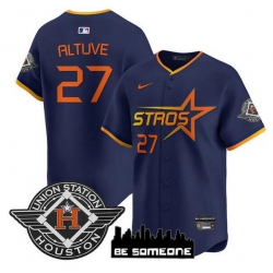 Youth Houston Astros 27 Jose Altuve Navy 2025 City Connect Limited Stitched Baseball Jersey