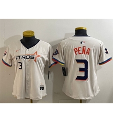 Youth Houston Astros 3 Jeremy Pena Cream 2025 City Connect With Texas Patch Limited Stitched Baseball Jersey Youth Houston Astros 3 Jeremy Pena Cream 2025 City Connect With Texas Patch Limited Stitched Baseball Jersey