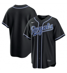 Men Kansas City Royals Blank 2026 Fashion Replica Black Out Stitched Baseball Jersey