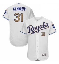 Mens Majestic Kansas City Royals 31 Ian Kennedy White Home Flex Base Authentic MLB Jersey Mens Majestic Kansas City Royals 31 Ian Kennedy White Home Flex Base Authentic MLB Jersey