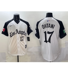Men Los Angeles Dodgers 17 Shohei Ohtani White Black Mexico 2025 LA Gothic Style With Fernando Patch Vapor Premier Limited Stitched Baseball Jersey Men Los Angeles Dodgers 17 Shohei Ohtani White Black Mexico 2025 LA Gothic Style With Fernando Patch Vapor Premier Limited Stitched Baseball Jersey
