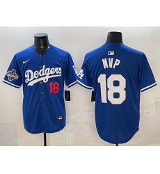 Men Los Angeles Dodgers 18 MVP Royal 2025 World Series Champions Patch Limited Stitched Baseball Jersey Men Los Angeles Dodgers 18 MVP Royal 2025 World Series Champions Patch Limited Stitched Baseball Jersey
