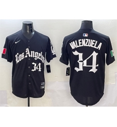 Men Los Angeles Dodgers 34 Fernando Valenzuela Black Mexico 2025 LA Gothic Style With Fernando Patch Vapor Premier Limited Stitched Baseball Jersey Men Los Angeles Dodgers 34 Fernando Valenzuela Black Mexico 2025 LA Gothic Style With Fernando Patch Vapor Premier Limited Stitched Baseball Jersey
