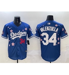Men Los Angeles Dodgers 34 Fernando Valenzuela Royal 2025 Tokyo Series Limited Stitched Baseball Jersey Men Los Angeles Dodgers 34 Fernando Valenzuela Royal 2025 Tokyo Series Limited Stitched Baseball Jersey