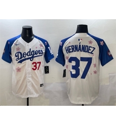 Men Los Angeles Dodgers 37 Teoscar Hernandez White Royal 2025 Tokyo Series Limited Stitched Baseball Jersey Men Los Angeles Dodgers 37 Teoscar Hernandez White Royal 2025 Tokyo Series Limited Stitched Baseball Jersey
