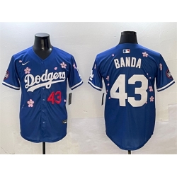 Men Los Angeles Dodgers 43 Anthony Banda Royal 2025 Tokyo Series Limited Stitched Baseball Jersey