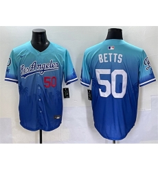 Men Los Angeles Dodgers 50 Mookie Betts Blue Limited Stitched Baseball Jersey Men Los Angeles Dodgers 50 Mookie Betts Blue Limited Stitched Baseball Jersey