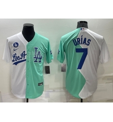 Men Los Angeles Dodgers 7 Julio Urias 2022 All Star White Green Cool Base Stitched Jerseys Men Los Angeles Dodgers 7 Julio Urias 2022 All Star White Green Cool Base Stitched Jerseys